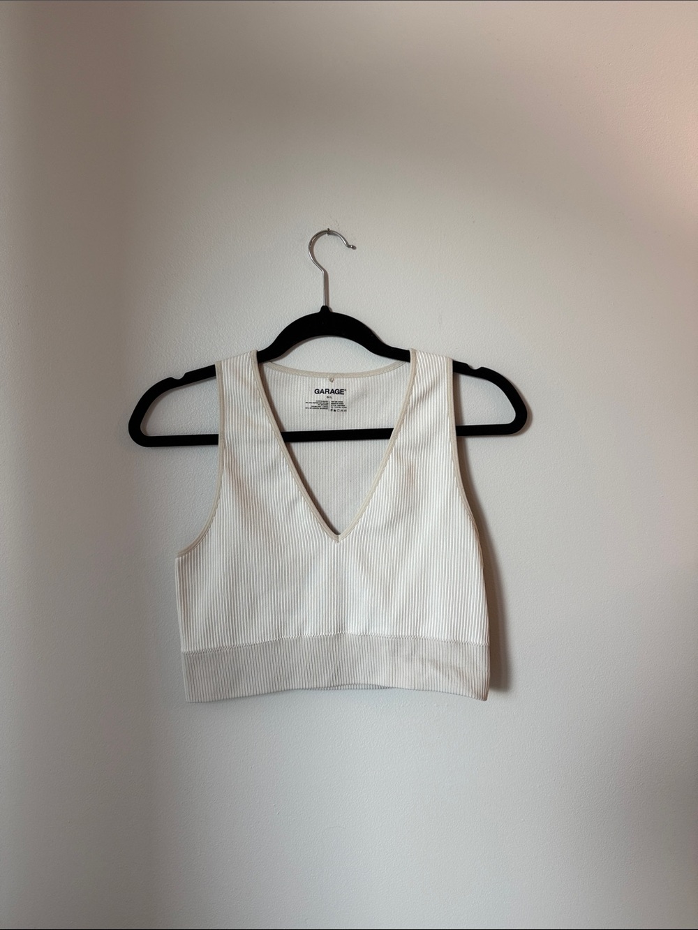 L | Garage Ribbed Cropped Tank